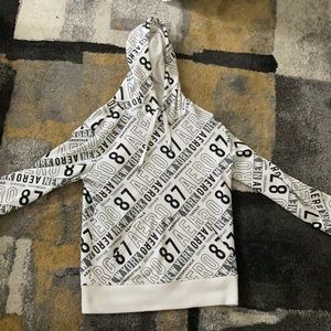 Black and white hoodie, good condition.